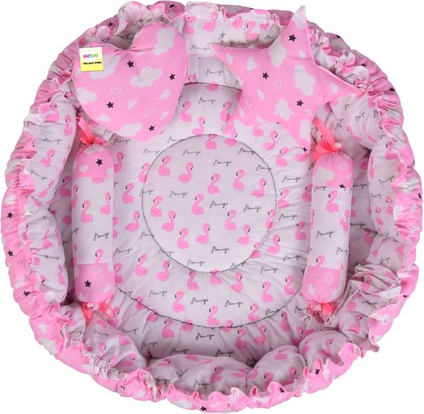 Kwitchy New Born Baby Bed Mattress Mosquito Net Sleeping Bag Gadda Set Nest Bed standard Crib