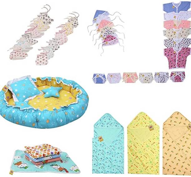 Fareto New Born Baby 41 in 1 Complete Daily Essential(Pack of 41 Items)(0-6 Months) standard crib