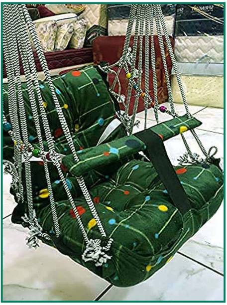 Yaksok ZONES Cotton Child Jhula for Baby Swing 1-3 Year indoor Swing For Kids Swing Kids baby MULTICOLOUR CRIB CADLE CRIB