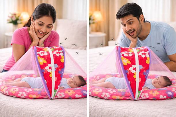 Poomex cotton baby bed sized bedding set foldable baby baby mosquito net
