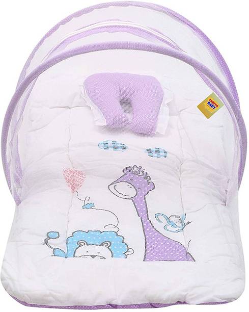 Fareto Baby Folding Cotton Digital Print Mattress with Mosquito Net 0-6 Months standard crib
