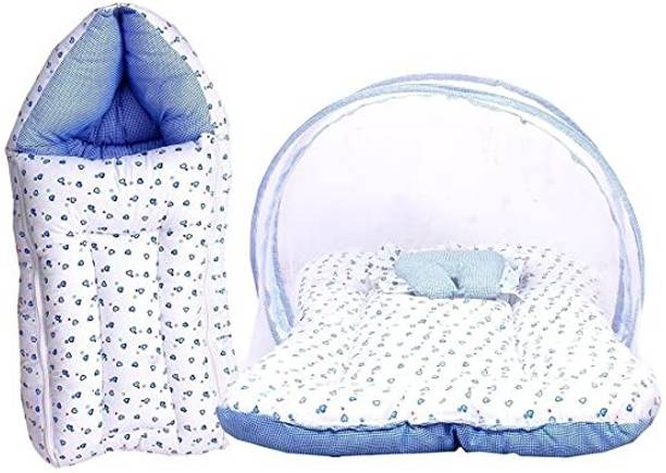 Fareto Baby Combo Of Bedding Mattress With Mosquito Net & S Bag(3-6 months) standard crib