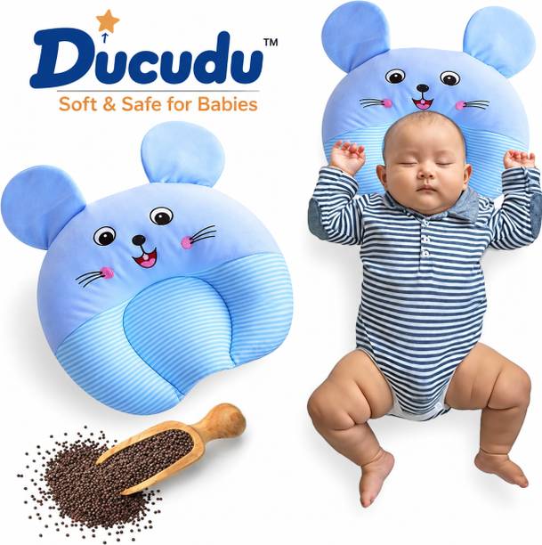 Ducudu Rai Pillow Velvet, Baby Head Shaping Takiya Soft Pillow Infant Anti-Roll Pillow,U-Shaped / Indented Pillow Mini, and Convertible crib designs