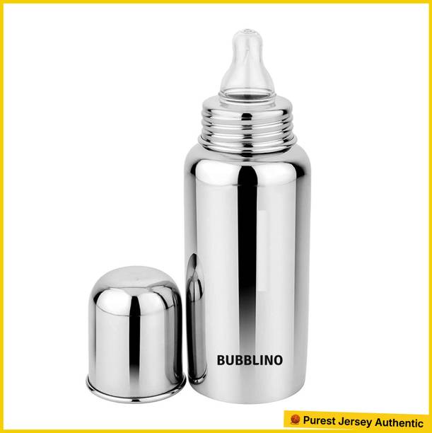Bubblino Premium Stainless Steel Baby Feeding Bottle | 03+Months - 240 ml