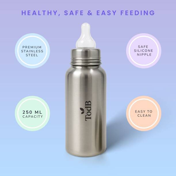 Todb Stainless Steel Steel Baby Feeding Bottle - 250 ml