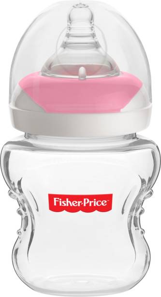 FISHER-PRICE Curved & Ridged Ergonomic Design Safe Feeding Bottle | Anti-Colic & BPA Free - 150 ml