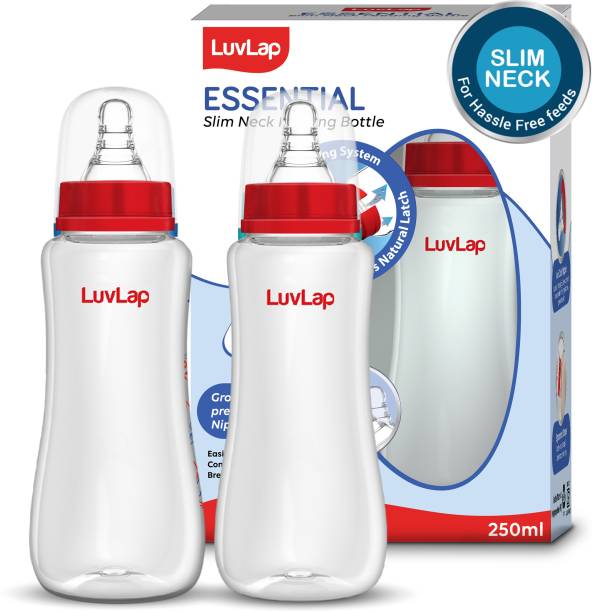 LuvLap Anti-Colic Slim/Regular Neck Essential Baby Feeding Bottle, BPA Free, - 500 ml