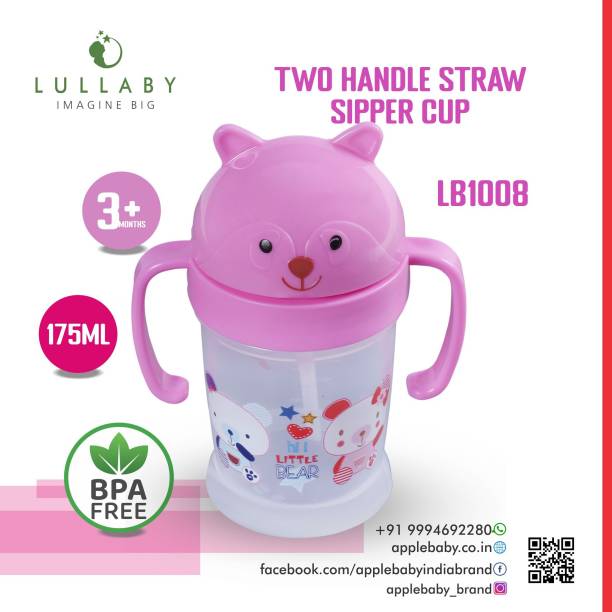 Apple Baby TWO HANDLE STRAW SIPPER CUP - 175 ml