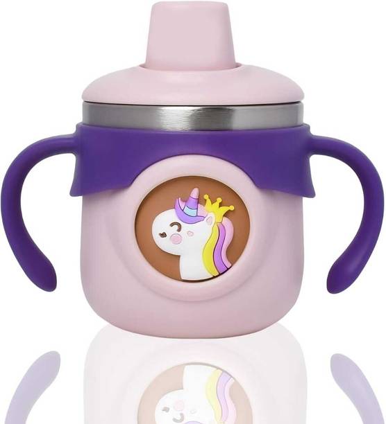 CHILD CHIC Stainless Steel Insulated Hot & Cold Sipper Bottle for Kids ,Soft Silicone Straw - 260 ml