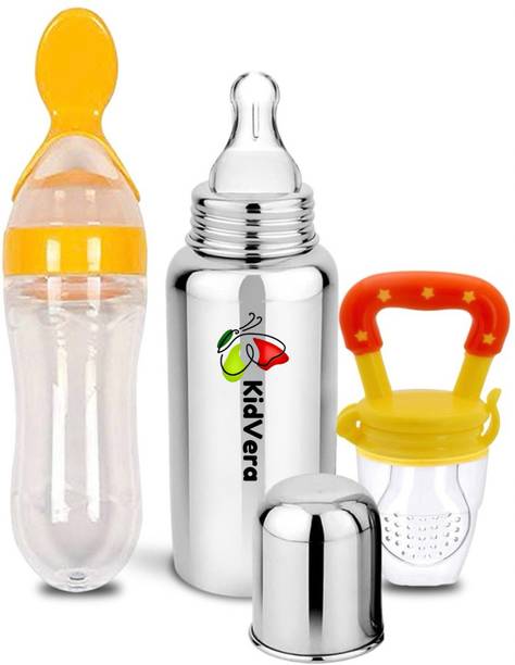 Kidbea Stainless Steel Baby Milk Feeding Bottle - 250 ml