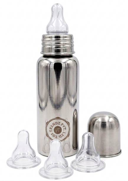 YOS TRENDZ Baby Milk Steel Bottle with Silicone Nipple 250 ml - 250 ml