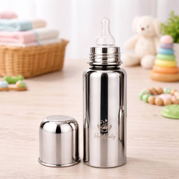 Pearl Baby Pure Sip SS304 Stainless Steel Feeding Bottle - 250 ml