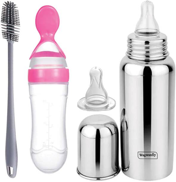 Wagwanfly Baby Feeding bottles Spoon Feeder Cleaning Brush Feeding bottle - 240 ml