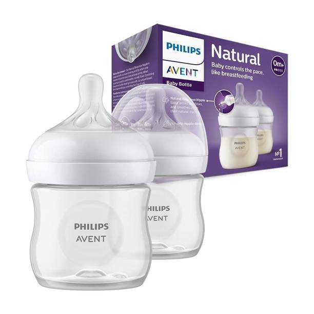 Philips Avent Natural Response Baby Bottle SCY900/02 | 0m+ age | BPA free | Pack of 2 - 125 ml
