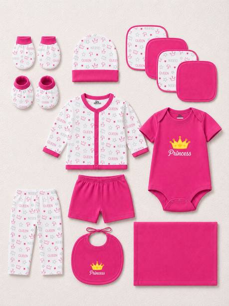KidBee Newborn Baby Clothing & Essentials Gift Combo Set for Babies (0-6 Months)
