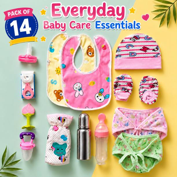 YOS TRENDZ Baby Feeding & Essentials Combo Set 14 Pieces