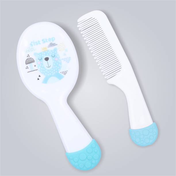 1st Step Matte Collection Easy Grip, Soft & Gentle Comb And Brush Baby Grooming Set