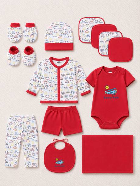 KidBee Newborn Baby Clothing & Care Essentials Gift Combo for Infants (0-6 Months)