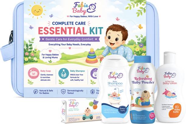 Fabie Baby Complete Essential Kit for Babies | Baby Shampoo, Lotion, Powder & Soap