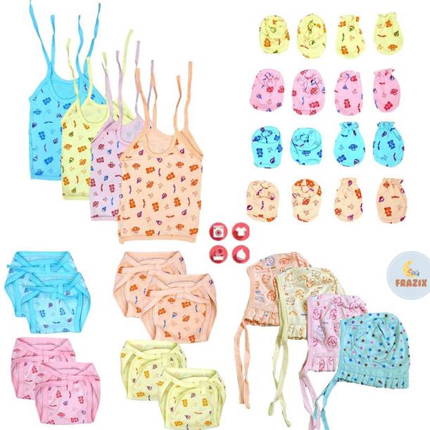 frazix Born Baby Full Combo – 20 Pieces 0 to 6 month Newborn Essential Clothing Set