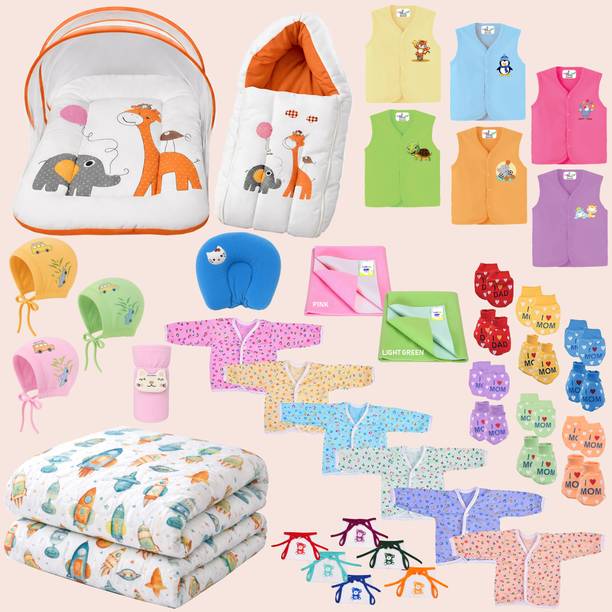 Toddylon New Born Baby Welcome Kit 40 Items In 1 Combo Pack (0-6 Month)