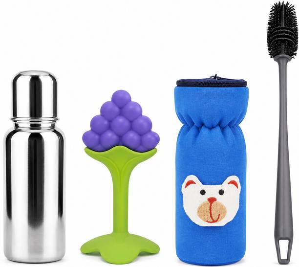 Y.GOYAL&CO. Stainless Steel Baby Feeding Bottle Combo Set with Baby Care Ki