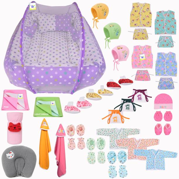 Toddylon New Born Baby Daily Essential Bedding & Clothing Combo Pack