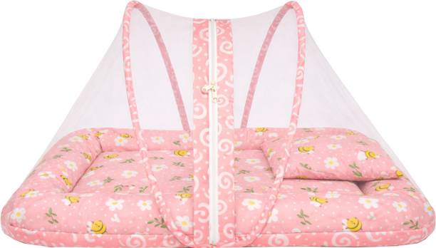 Toddylon New Born Baby Mosquito Net Bed With Pillow