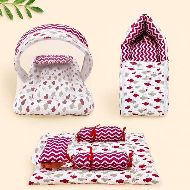 Baby Desire Baby Bedding Gadda Set with Foldable Mattress, Mosquito Net & Sleeping Bag