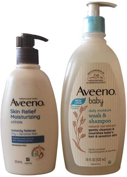 Aveeno Baby wash and Shampoo & Skin Relief Moisturizing lotion 354ml
