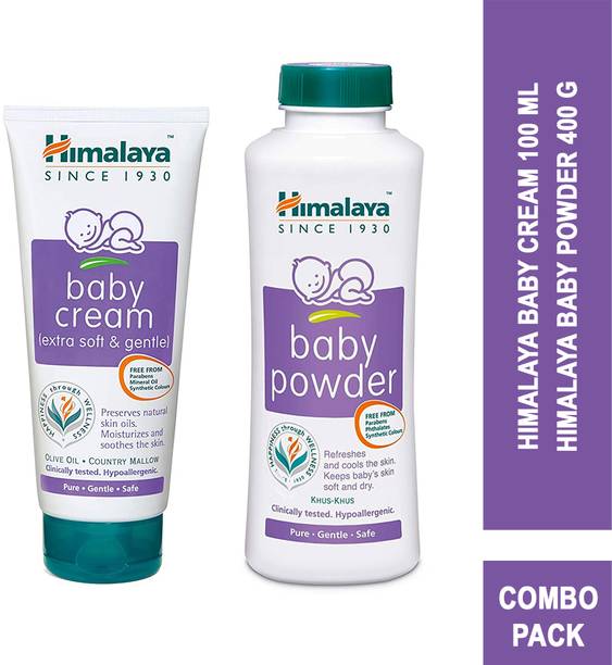 HIMALAYA BABY CREAM 100ml+BABY POWDER 400g Bundle pack