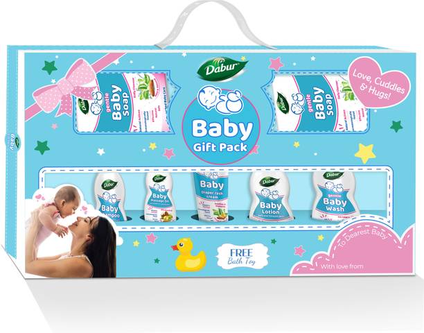 Dabur Baby Gift Pack with 7 Skincare & Haircare Product...
