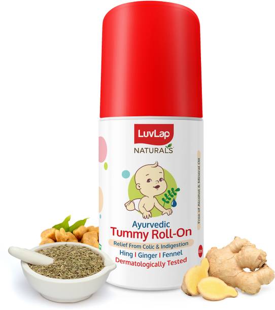 LuvLap Naturals Baby Tummy Roll On Oil for Colic & Gas Relief
