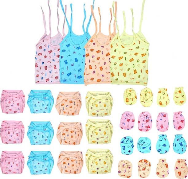Romzen New Born Baby Care Cloth Set, Baby Boy Dress, Reusable & Easy to Wash