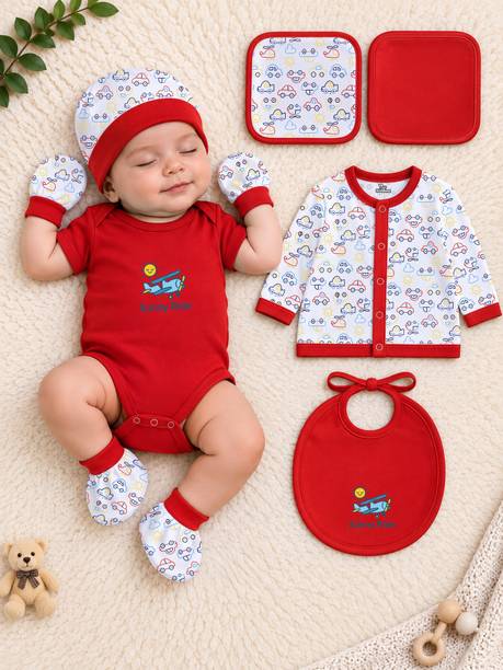 KidBee Newborn Baby Gift Set 8 Pcs Clothing Essentials for 0-6 Months