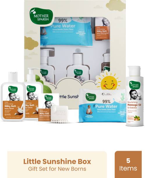 Mother Sparsh Essential Baby Skin Care Gift Set Perfect for Newborn