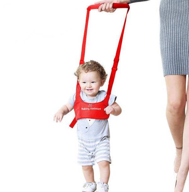 Magic Seat by Alfora Baby Safety Harness Walking Assistant Belt for Baby, Adjustable Shoulder & Dual Foam Chest Support Helper for Infant Child (Red) Baby Carrier