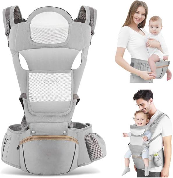 Clefairy Baby Carrier with Hip Seat for Newborn to Toddler, Flip 6-in-1 Toddler Carrier Baby Carrier