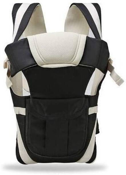 CTM EXPORTS Baby Carry Bags for 0 to 2 Years | Baby Carrier with Safety Belt | Baby Carrier, Carry Bag | Baby - 4 in 1 Bag - Black and Cream ( Black ) Baby Carrier