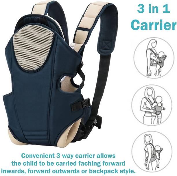 MOMSCAPE Baby Carrier 3 in 1 Adjustable Kangaroo Head Support Safety Belt Sling Backpack Baby Carrier