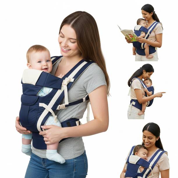 Lilnino Ergonomic 4-in-1 Baby Carrier (0–24M) with Padded Shoulder Straps & Back Support Baby Carrier