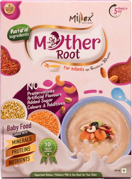 मिलेक्स Mother Root-400g | Baby Food (6+Months)|Sprouted Multi-grain| Natural Cereal सिरियल