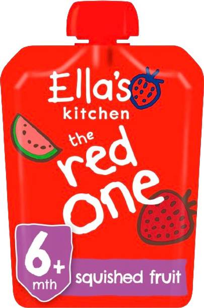 Ella's Kitchen The Red One Organic Fruit Smoothie, UK-Made Vegetarian Baby Puree Cereal Cereal