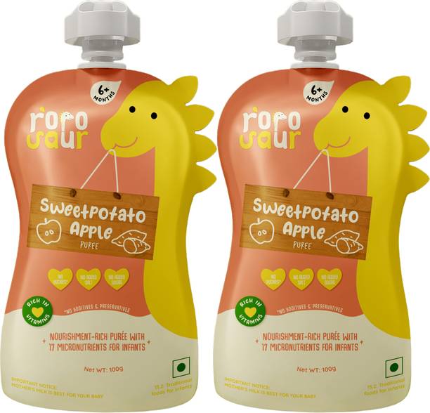 Rorosaur Ready to Eat - Sweet potato & Apple Puree Porridge Cereal