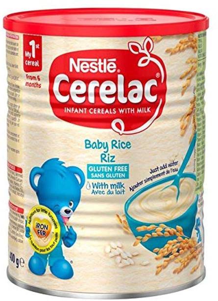 सेरेलैक Baby Rice Riz, EU-Made, Zero Added Sugar, Vegetarian Gluten-free (Imported) सिरियल