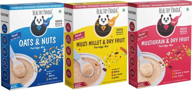 HEALTHY PANDA Kids Cerelac|400gX3|Oats & Nuts Baby Food+ Millets+ Multigrain & Dry fruit Baby Cereal