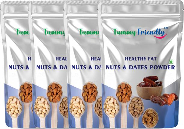 TummyFriendly Foods Premium Nuts and Dates Powder |Healthy Fat Natural Sweetener (100g each pack) Cereal