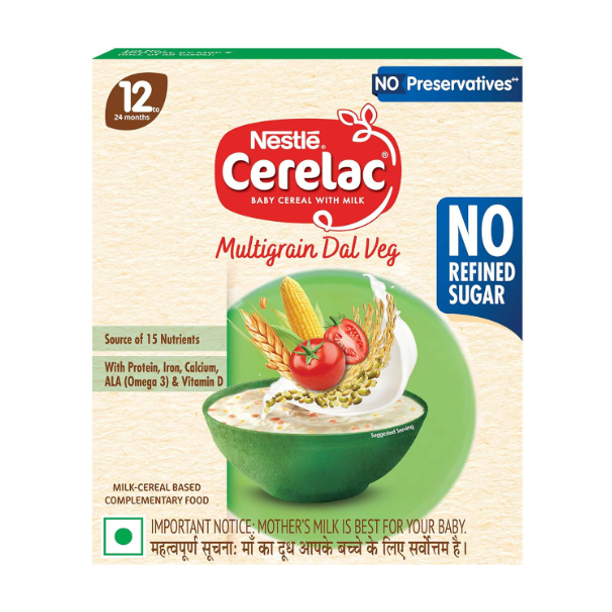 Nestle Cerelac Multi Grain Dal Veg Cereal from 12 to 24 Months Cereal