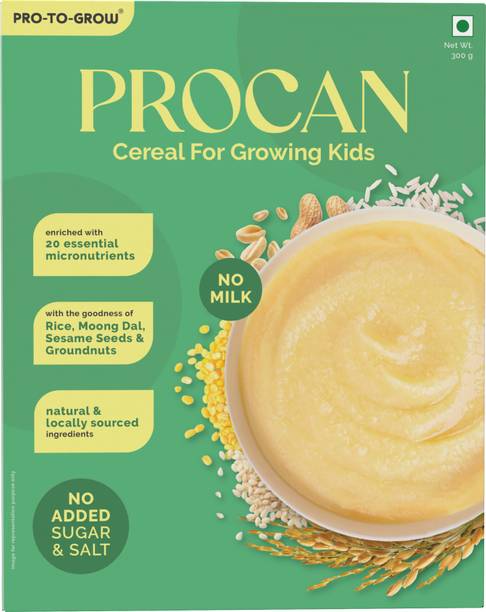 Pro-To-Grow PROCAN Cereal 300g for Growing Kids | Enriched with Dal, Seeds | No Milk & Sugar Cereal