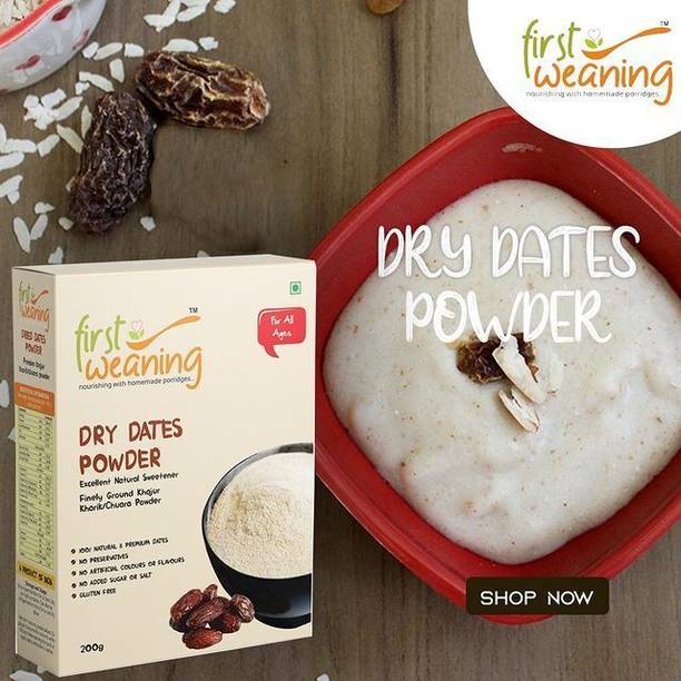 First Weaning Dry Dates Powder, Natural Sweetener for all ages, 200g each Cereal